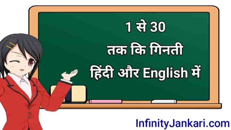 hindi numbers 1 to 30